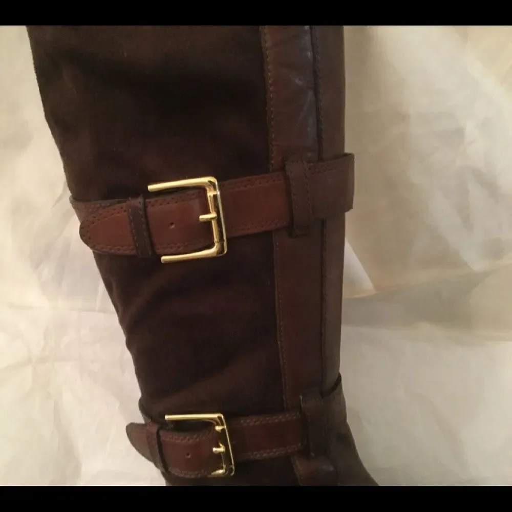 New Cole Haan Avalon Triple Buckle Suede Leather